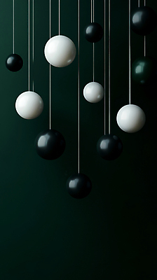 JPG 편집이미지 줄 매달리기 사람없음 초록색 흰색 원형 입체 단순화된 오브제 오너먼트 편집실사 AI컴퓨터그래픽 AI콘텐츠 도형 컬러 크리스마스장식 모션 CG 파일형식