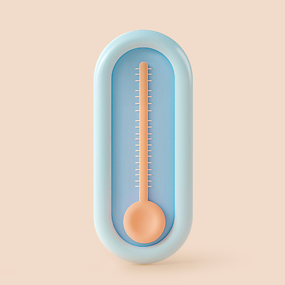 PSD 의학 사람없음 파란색 3D아이콘 3D 주황색 온도계 편집3D 아이콘 컬러 디지털합성 파일형식