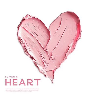 PSD 편집이미지 분홍색 페인팅 사랑 사람없음 페인트 물감 화장품 하트 질감 유화 편집소스 이미지편집 편집실사 모양 감정 컬러 미술 뷰티 미술도구 CG 파일형식