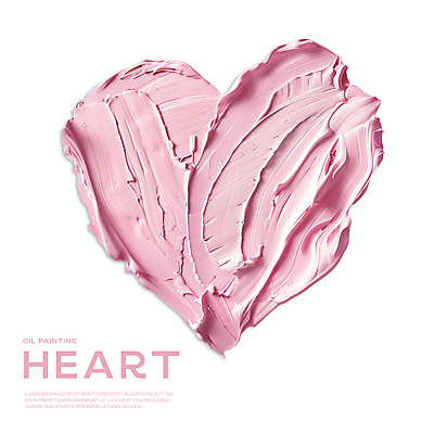 PSD 편집이미지 분홍색 페인팅 사랑 사람없음 페인트 물감 화장품 하트 질감 유화 편집소스 이미지편집 편집실사 모양 감정 컬러 미술 뷰티 미술도구 CG 파일형식