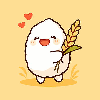 행복 일러스트 웃음 들기 사람없음 농작물 노란색 귀여움 수확 벼 쌀 낱알 일러캐릭터 AI파일 캐릭터 감정 컬러 컨셉 농업 모션 곡류 표정 파일형식 벡터