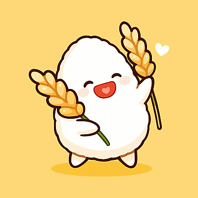 행복 일러스트 웃음 들기 사람없음 농작물 노란색 귀여움 수확 벼 쌀 낱알 일러캐릭터 AI파일 캐릭터 감정 컬러 컨셉 농업 모션 곡류 표정 파일형식 벡터