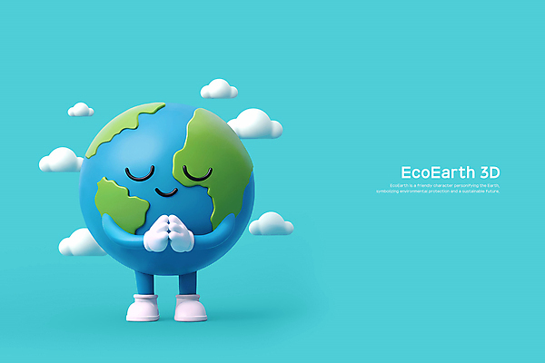 PSD 구름 편집이미지 하늘색 자연 사람없음 귀여움 자연보호 환경 눈감음 기도 에코 친환경 손모으기 편집3D 지구캐릭터 자연요소 캐릭터 지구 컨셉 모션 손짓 파란색 3D 보호 생태계 파일형식