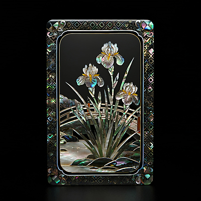 JPG 편집이미지 전통 꽃 예술 잎 자연 사람없음 평화 검은색 난초 우아함 동양적 자개 화투 가교 편집실사 AI컴퓨터그래픽 AI콘텐츠 식물 건축물 컬러 컨셉 게임 CG 생태계 전통공예 파일형식