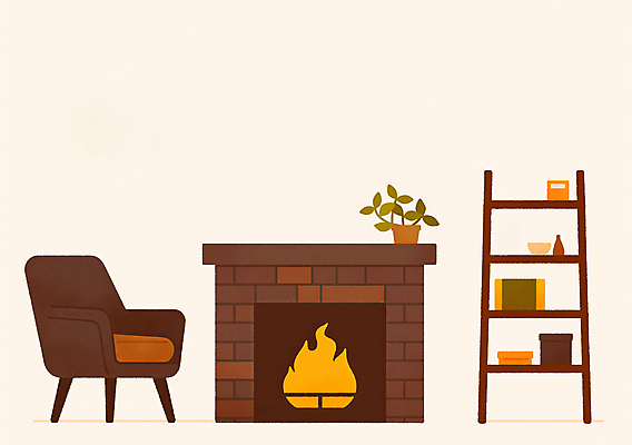 JPG 화분 화초 쿠션 겨울 의자 일러스트 사다리 불 선반 사람없음 책 인테리어 상자 벽난로 국내일러스트 AI일러스트 AI콘텐츠 자연요소 식물 디자인 계절 가구 도구 파일형식