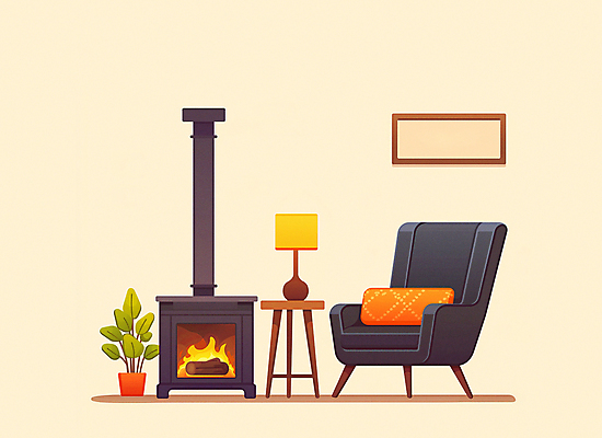 JPG 화분 화초 액자 쿠션 겨울 의자 일러스트 탁자 불 사람없음 인테리어 카펫 스탠드 장작 벽난로 국내일러스트 AI일러스트 AI콘텐츠 자연요소 식물 디자인 계절 가구 조명 파일형식