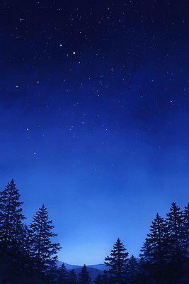 JPG 나무 백그라운드 겨울 야경 일러스트 자연 밤하늘 수채화 산 사람없음 파란색 고요 숲 은하수 국내일러스트 AI일러스트 AI콘텐츠 식물 계절 컬러 하늘 야간 생태계 파일형식 풍경_경치