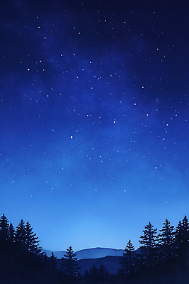 JPG 나무 백그라운드 겨울 야경 일러스트 자연 밤하늘 수채화 산 사람없음 파란색 고요 숲 은하수 국내일러스트 AI일러스트 AI콘텐츠 식물 계절 컬러 하늘 야간 생태계 파일형식 풍경_경치