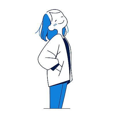 전신 여자 행복 일러스트 한명 미소 웃음 성인 파란색 기쁨 즐거움 모던 주머니손 심플 성인여자한명만 국내일러스트 AI파일 1 감정 컬러 모션 표정 사람 여자한명만 성인여자만 파일형식 벡터