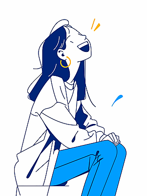 전신 여자 행복 일러스트 한명 미소 웃음 앉기 성인 파란색 귀걸이 기쁨 즐거움 모던 심플 성인여자한명만 국내일러스트 AI파일 1 감정 컬러 장신구 모션 표정 사람 여자한명만 성인여자만 파일형식 벡터