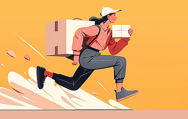 JPG 전신 모자 여자 가방 일러스트 한명 들기 성인 달리기 주황색 운송업 배달원 배송 서비스 속도 패키지 택배상자 성인여자한명만 국내일러스트 AI일러스트 AI콘텐츠 직업 1 잡화 산업 컬러 모션 사람 상자 택배 여자한명만 성인여자만 파일형식