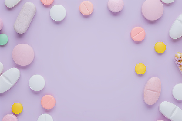 JPG 편집이미지 백그라운드 패턴 건강 사람없음 알약 보라색 처방 비타민 영양제 치료제 카피스페이스 편집실사 AI포토 AI콘텐츠 컬러 무늬 의학 약 공백 CG 영양소 파일형식