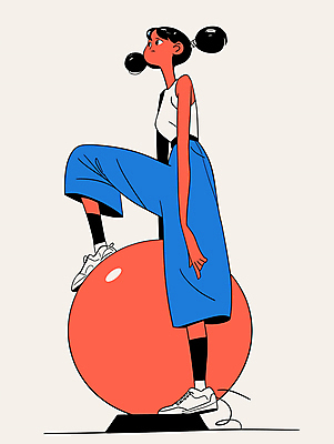 여자 포즈 일러스트 한명 성인 옆모습 빨간색 운동 기댐 짐볼 심플 성인여자한명만 국내일러스트 AI파일 1 뷰포인트 컬러 모션 건강 사람 여자한명만 성인여자만 파일형식 벡터