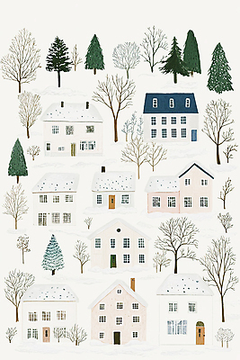 JPG 나무 겨울 일러스트 산 주택 풍경 사람없음 초록색 숲 감성 산동네 국내일러스트 AI일러스트 AI콘텐츠 식물 계절 컬러 컨셉 건물 마을 파일형식
