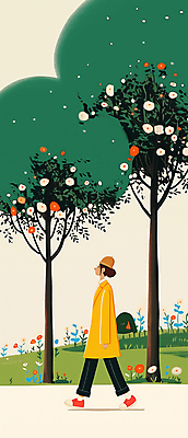 JPG 전신 나무 공원 여자 꽃 여행 꽃밭 일러스트 자연 하늘 휴식 한명 풍경 성인 초록색 평화 걷기 산책 산책로 숲길 치유 성인여자한명만 국내일러스트 AI일러스트 AI콘텐츠 식물 1 공공시설 길 컬러 컨셉 모션 사람 생태계 여자한명만 성인여자만 파일형식