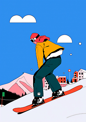 JPG 전신 구름 모자 겨울 일러스트 하늘 레저 고글 한명 성인 파란색 설원 점프 활발 기쁨 에너지 탐험 스노우보드 즐거움 스키복 성인한명만 설산 국내일러스트 AI일러스트 AI콘텐츠 자연요소 1 잡화 옷 계절 감정 컬러 컨셉 모션 스키 산 눈_날씨 사람 보드_스포츠 성인만 파일형식