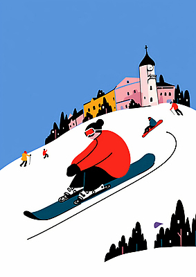 JPG 전신 모자 겨울 일러스트 하늘 레저 고글 한명 풍경 성인 취미 파란색 설원 점프 활발 기쁨 에너지 스노우보드 즐거움 스키복 성인한명만 설산 국내일러스트 AI일러스트 AI콘텐츠 1 잡화 옷 계절 감정 컬러 컨셉 모션 스키 산 눈_날씨 사람 보드_스포츠 성인만 파일형식