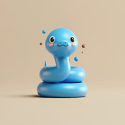 JPG 편집이미지 상징 새해 3D캐릭터 미소 사람없음 파란색 귀여움 뱀띠 뱀 엘리먼트 청사 을사년 편집3D 푸른뱀 푸른뱀캐릭터 AI컴퓨터그래픽 AI콘텐츠 캐릭터 컬러 컨셉 파충류 표정 3D 십이지신 뱀캐릭터 파일형식 2025년
