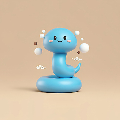 JPG 편집이미지 상징 새해 3D캐릭터 미소 사람없음 파란색 귀여움 뱀띠 뱀 엘리먼트 청사 을사년 편집3D 푸른뱀 푸른뱀캐릭터 AI컴퓨터그래픽 AI콘텐츠 캐릭터 컬러 컨셉 파충류 표정 3D 십이지신 뱀캐릭터 파일형식 2025년