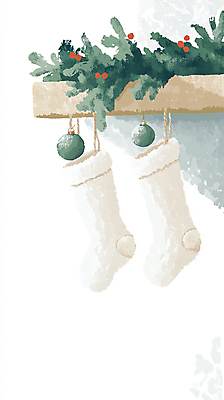 JPG 크리스마스 겨울 일러스트 선반 사람없음 장식 인테리어 분위기 크리스마스양말 꾸미기 오너먼트 걸기 국내일러스트 AI일러스트 AI콘텐츠 디자인 계절 기념일 가구 컨셉 크리스마스장식 모션 양말 파일형식