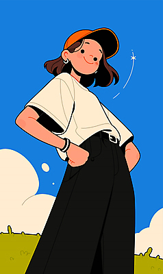 여자 스포츠 허리손 일러스트 청소년 한명 웃음 파란색 귀걸이 주먹 활기 캡모자 십대여자한명만 국내일러스트 AI파일 모자_잡화 1 컬러 포즈 컨셉 장신구 모션 표정 사람 여자한명만 십대여자만 파일형식 벡터