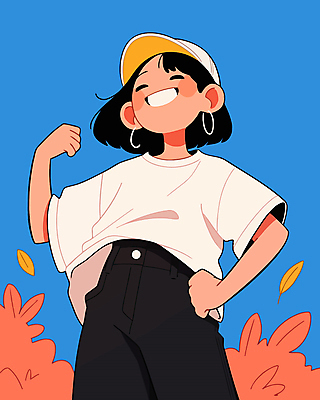 여자 스포츠 허리손 일러스트 청소년 한명 웃음 파란색 손들기 힘 주먹 우승 손목시계 활기 캡모자 십대여자한명만 국내일러스트 AI파일 모자_잡화 1 시계 컬러 포즈 컨셉 장신구 모션 표정 사람 최고 여자한명만 십대여자만 파일형식 벡터