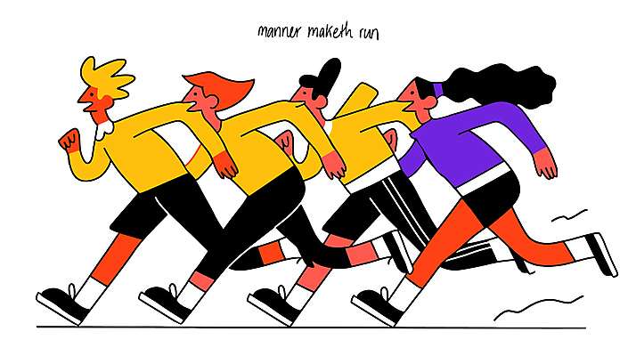 전신 여자 남자 스포츠 유니폼 일러스트 협력 건강 경기 여러명 성인 달리기 경쟁 다양 에너지 그룹 속도 활기 매너 성인만 국내일러스트 AI파일 옷 다수 컨셉 모션 사람 예절 파일형식 벡터