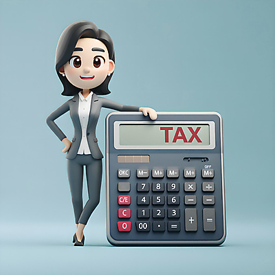 JPG 전신 편집이미지 여자 한명 성인 파란색 기댐 계산기 계산 세금 성인여자한명만 연말정산 환급 편집3D AI컴퓨터그래픽 AI콘텐츠 1 컬러 모션 문구용품 사람 경제 3D 장비 여자한명만 성인여자만 파일형식