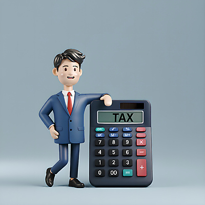 JPG 전신 편집이미지 남자 한명 성인 파란색 기댐 계산기 계산 세금 성인남자한명만 연말정산 환급 편집3D AI컴퓨터그래픽 AI콘텐츠 1 컬러 모션 문구용품 사람 경제 3D 장비 남자한명만 성인남자만 파일형식