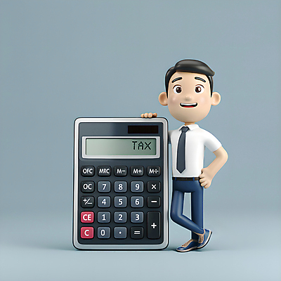 JPG 전신 편집이미지 남자 한명 성인 파란색 기댐 계산기 계산 세금 성인남자한명만 연말정산 환급 편집3D AI컴퓨터그래픽 AI콘텐츠 1 컬러 모션 문구용품 사람 경제 3D 장비 남자한명만 성인남자만 파일형식