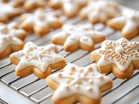 JPG 편집이미지 행복 크리스마스 겨울 사람없음 쿠키 과자 눈송이 핸드메이드 아이싱 편집실사 AI포토 AI콘텐츠 계절 기념일 감정 디저트 눈_날씨 크림 CG 파일형식