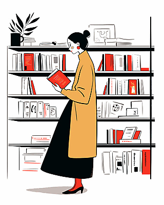 전신 식물 여자 화분 일러스트 책장 한명 들기 성인 옆모습 책 독서 코트 도서관 서점 성인여자한명만 국내일러스트 AI파일 1 교육 뷰포인트 가구 모션 사람 상점 외투 여자한명만 성인여자만 파일형식 벡터