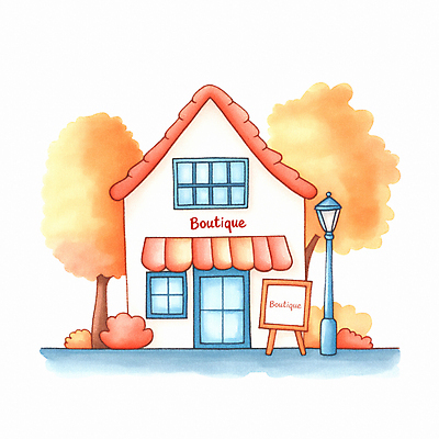 JPG 나무 단풍 가로등 일러스트 따뜻함 사람없음 건물 상점 가을 디지털합성 부티크 입간판 국내일러스트 AI일러스트 AI콘텐츠 식물 건축물 계절 공공시설 잎 간판 파일형식