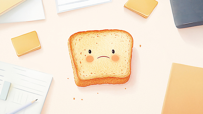 JPG 일러스트 스트레스 직장 사람없음 사무실 연필 메모지 식빵 문서 토스트 국내일러스트 토스트아웃 AI일러스트 AI콘텐츠 빵 회사 비즈니스 학용품 필기구 사무용품 신조어 파일형식