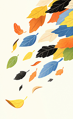 JPG 단풍 낙엽 일러스트 나뭇잎 사람없음 흩날리기 국내일러스트 AI일러스트 AI콘텐츠 잎 모션 파일형식