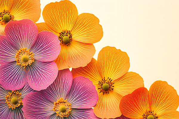 JPG 편집이미지 꽃 분홍색 사람없음 주황색 가을 코스모스 편집실사 AI컴퓨터그래픽 AI콘텐츠 식물 계절 컬러 CG 파일형식