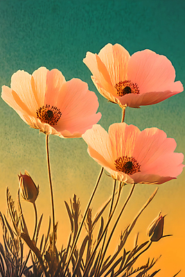 JPG 편집이미지 꽃 분홍색 사람없음 노란색 가을 코스모스 편집실사 AI컴퓨터그래픽 AI콘텐츠 식물 계절 컬러 CG 파일형식