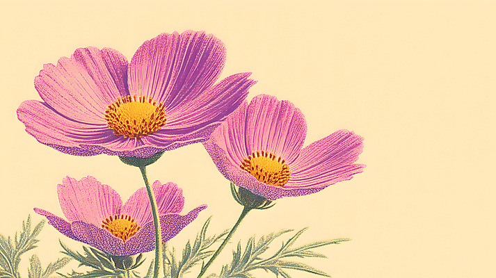 JPG 편집이미지 꽃 분홍색 사람없음 가을 코스모스 편집실사 AI컴퓨터그래픽 AI콘텐츠 식물 계절 컬러 CG 파일형식