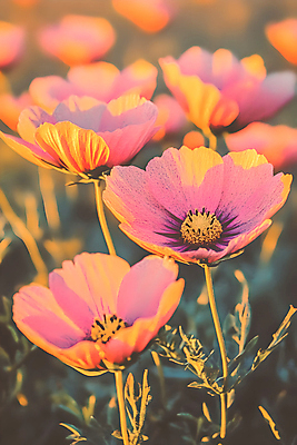 JPG 편집이미지 꽃 분홍색 사람없음 가을 코스모스 편집실사 AI컴퓨터그래픽 AI콘텐츠 식물 계절 컬러 CG 파일형식