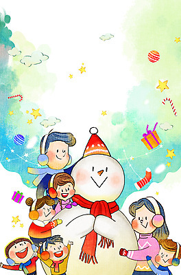 PSD 모자 여자 남자 어린이 일러스트 가족 눈사람 양말 선물 소녀 소년 여러명 성인 선물상자 목도리 눈 귀마개 손모으기 겨울방학 지팡이사탕 오너먼트 국내일러스트 자연요소 잡화 다수 크리스마스장식 겨울 관계 날씨 방학 사탕 사람 손짓 상자 파일형식