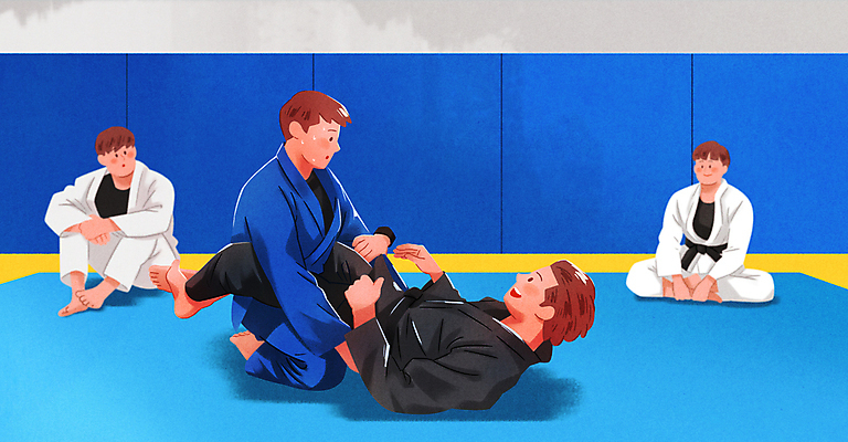 전신 PSD 교육 남자 스포츠 일러스트 도복 여러명 성인 운동 교사 잡기 체육 트레이너 레슨 주짓수 성인남자만 국내일러스트 직업 옷 다수 모션 수업 건강 사람 헬스 남자만 성인만 파일형식