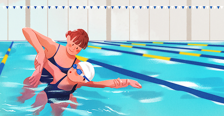 PSD 여자 교육 수영복 어린이 스포츠 일러스트 수영장 소녀 성인 두명 운동 교사 수영 물안경 체육 트레이너 수영선수 수영모 레슨 수영강습 여자만 국내일러스트 직업 옷 수업 운동선수 건강 사람 헬스 수상스포츠 수영용품 파일형식