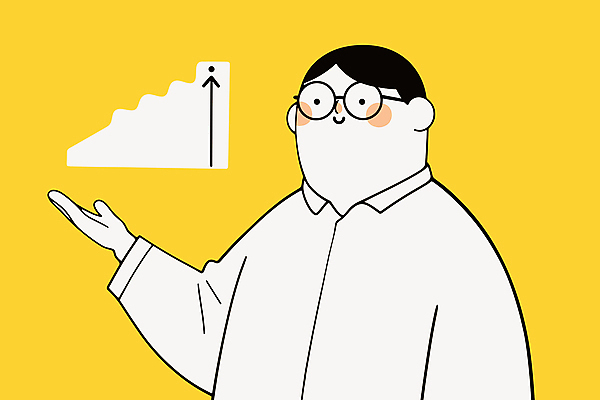 남자 화살표 안경 일러스트 비즈니스 그래프 한명 성인 노란색 가리킴 비즈니스맨 상승 보여주기 성인남자한명만 국내일러스트 AI파일 1 잡화 컬러 컨셉 모션 사람 손짓 직장인 남자한명만 성인남자만 파일형식 벡터