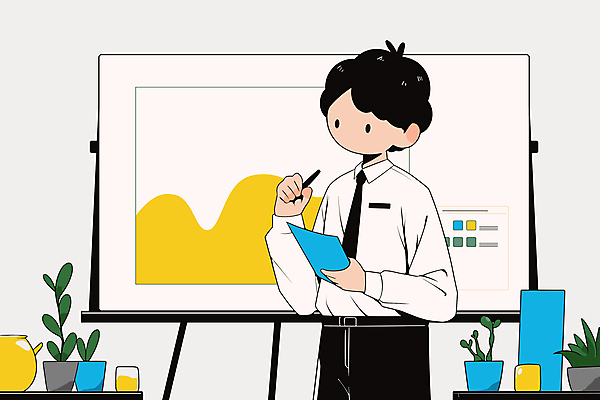 남자 화분 화초 일러스트 비즈니스 그래프 한명 들기 성인 펜 노란색 칠판 비즈니스맨 서류판 성인남자한명만 국내일러스트 AI파일 식물 1 컬러 모션 사람 필기구 사무용품 직장인 남자한명만 성인남자만 파일형식 벡터