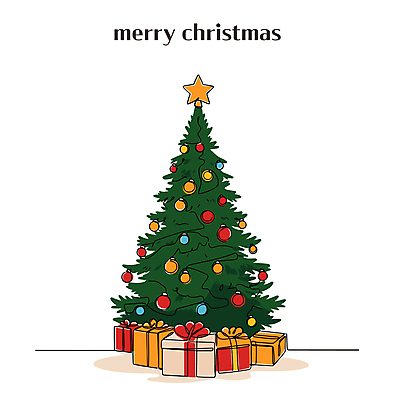 크리스마스 일러스트 사람없음 선물상자 크리스마스트리 축하 라인아트 별장식 오너먼트 국내일러스트 AI파일 기념일 별 선 컨셉 크리스마스장식 선물 장식 상자 파일형식 벡터