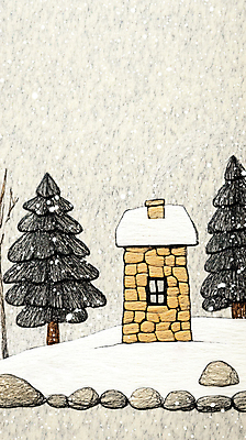 JPG 나무 편집이미지 겨울 자연 주택 굴뚝 풍경 사람없음 돌_바위 눈 포근함 공예 펠트 편집실사 자연요소 식물 계절 날씨 취미 건물 감각 CG 생태계 파일형식 천_직물