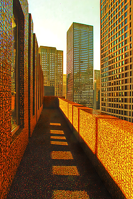 JPG 편집이미지 그림자 풍경 사람없음 건물 노을 주황색 발코니 도심 편집실사 AI컴퓨터그래픽 AI콘텐츠 자연요소 건축물 컬러 도시 CG 파일형식