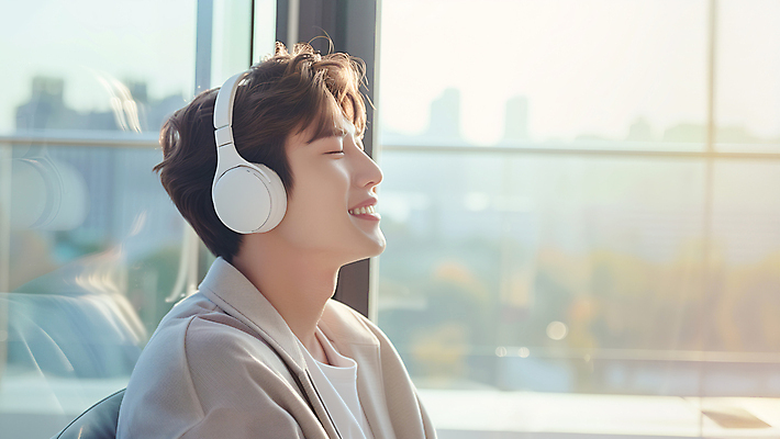 JPG 편집이미지 남자 음악 창문 휴식 한명 미소 앉기 성인 소파 눈감음 헤드폰 헤드셋 음악감상 편안함 베이지색 의료성형뷰티 성인남자한명만 편집실사 AI인물포토 AI콘텐츠 1 컬러 음향기기 컨셉 의자 모션 문화예술 표정 사람 감상 감각 CG 남자한명만 성인남자만 파일형식 AI포토