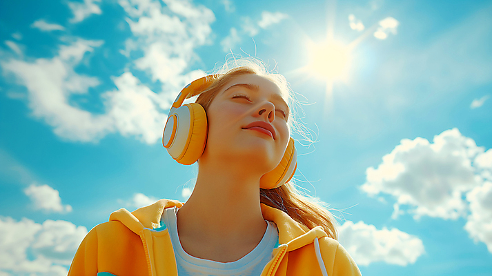JPG 구름 편집이미지 여자 음악 하늘 한명 성인 소파 태양 노란색 눈감음 헤드폰 헤드셋 음악감상 의료성형뷰티 성인여자한명만 편집실사 AI인물포토 AI콘텐츠 자연요소 1 컬러 음향기기 의자 모션 문화예술 사람 감상 CG 여자한명만 성인여자만 파일형식 AI포토
