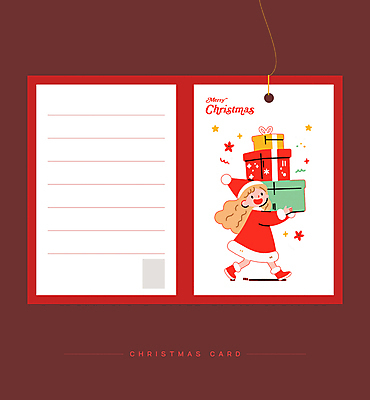 전신 여자 어린이 크리스마스 겨울 일러스트 산타모자 산타옷 크리스마스카드 요정 한명 들기 소녀 빨간색 선물상자 산타클로스 축하 메시지 편지 소녀한명만 국내일러스트 AI파일 모자_잡화 1 옷 계절 기념일 컬러 컨셉 모션 카드_감사 선물 사람 상자 여자한명만 소녀만 파일형식 벡터